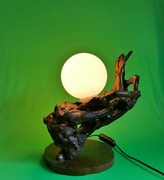 Baśniowa lampa stojąca, korzeń, handmade