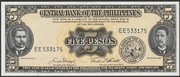 Filipiny 5 pesos 1949 - Pilar i Jaena - EE - stan bankowy UNC 