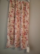 Kolorowy cienki szaliczek, motyw kwiatowy, duży 180x70