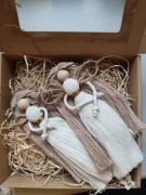 Aniołki z makramy 2 szt 25 cm