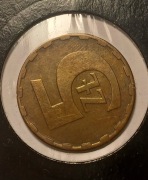 Destrukt 5 zł., złotych 1986. SKRĘTKA. RZADKOŚĆ.