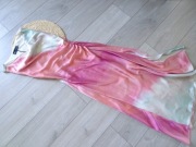 Sukienka satynowa Zara farbowana długa roz S