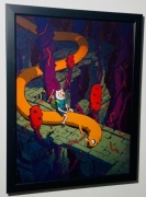 Plakat Adventure Time w ramce dekoracja pokoju prezent retro