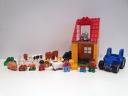 Lego DUPLO 4974 stajnia + 4665 farma traktor koń krowa owca płytka