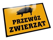Metalowa tabliczka przewóz zwierząt transport trzody żywych żywca świń