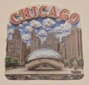 Magnes na lodówkę akrylowy Chicago USA Stany Zjednoczone Ameryki (44) 