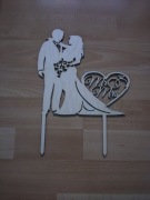 Topper Para Młoda Tort weselny ślub wesele 20x28cm