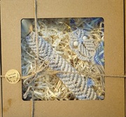 Zestaw Dzień Nauczyciela zakładka brelok zawieszka makrama 