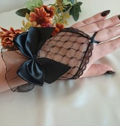 Rękawiczki  koronkowe- Czarne na palec