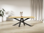 STÓŁ ROZKŁADANY DĘBOWY RUSTIC NOGI KRZYŻAK LOFT