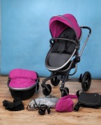 Silver Cross Surf wózek 2w1 spacerówka, gondola różowy