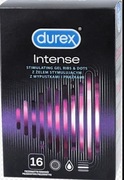 Prezerwatywy Durex Intense stymulujące prążki i wypustki nawilżane 16 szt.