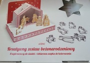 Zestaw tekturowa szopka i wykrawacze do ciastek 