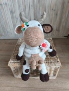 Edukacyjna krowa na szydelku 