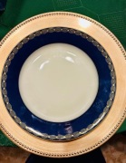 Talerz KPM – granat królewski ze złotem, stan idealny 