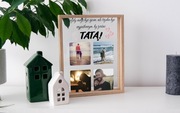 RAMKA ZE ZDJĘCIEM NA SZKLE DZIEŃ OJCA DLA TATY PERSONALIZOWANY PREZENT