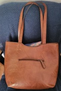 Torebka shopper Ines Deleure – brązowa, elegancka, na ramię