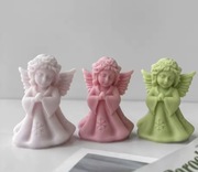 ANIOŁ DZIEWCZYNKA Bożonarodzeniowa forma silikon 8.3*6.3 do Świec Odlewów