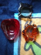 Popielniczki szkło kolorowe 