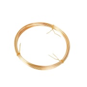 Drut jubilerski miedziany pozłacany 18K, 0,4 mm., 5 m.