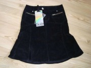 SPÓDNICA ROZKLOSZOWANA REPORTER CZARNA ZAMKI 36-38