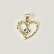 Wisiorek srebro pozłacane serce - perfekcyjny -  okazja