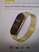 Pasek tech protec 100 miliony z band do Xiaomi mi band 5 6 NFC złote
