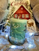 Świeca sojowa Boże Narodzenie Święta Mikołaj Prezent Jeleń Renifer Las