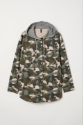 Damska kurtka koszula w moro z kapturem H&M r. 34 bluza