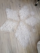 Serwetki handmade, szydełkowa robota, Vintage, 7 sztuk 