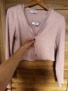 Zestaw kardigan z topem pudrowy róż ONLY