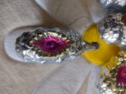 Komplet bombek reflektor na choinkę PRL 