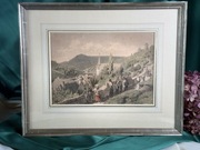 Grafika litografia Altena 1860 r W. Korn W. Riefstahl