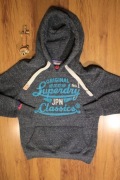 Bluza Superdry r. L szara z kapturem bawełniana kangur