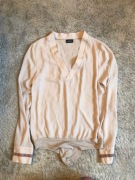 Elegancka Kremowa beżowa bluzka body S/M