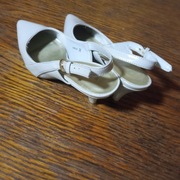 Srebrne, eleganckie, szpilki, sandałki, czółenka, rozm 36