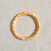 B516 Bransoletka z koralików na gumce Boho Handmade Rękodzieło