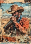 pocztówka z motywem Dzikiego Zachodu