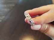 Srebrna obrączka różaniec