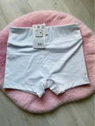 Nowe krótkie spodenki ZARA białe sportowe oddychający materiał 156cm