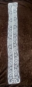 Koronka siatkowa (filet) cudowny bieżnik 145x17 cm (rękodzieło)