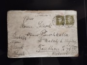 Archiwalna koperta i list Głubczyce/Bytom 1921 rok