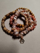 Zestaw 4 bransoletek - zawieszka łapka z 316L