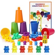 gra edukacyjna miśki kubeczki montesori do nauki liczenia