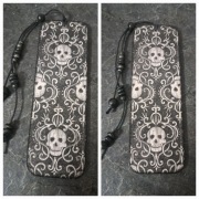 Zakładka do książki czaszki dwustronna decoupage