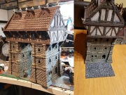 Warhammer Bretonnia Empire Podwójny dom budynek makieta druk 3D