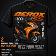 Koszulka Yamaha Aerox 155 Scooter Streetwear Moto REVS YOUR HEART