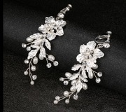 Kolczyki ślubne BOHO wizytowe z kryształkami stal