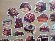 naklejki 50szt czekoladowy mix scrapbooking