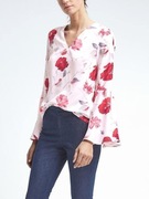 Banana Republic bluzka falbany maki apaszka gap